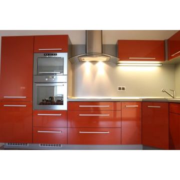 Кухня со встраиваемой техникой К274 (Оранжевый цвет)