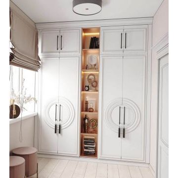 Шкаф распашной с 3д узором RSH37 (Открытые полки) Шкаф распашной с 3д узором RSH37 (Открытые полки)