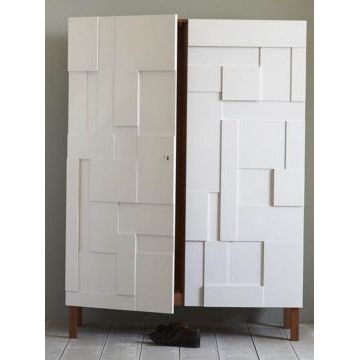 Шкаф распашной с 3д фасадом 20130 (ЛДСП, белый цвет) Шкаф распашной с 3д фасадом 20130 (ЛДСП, белый цвет)