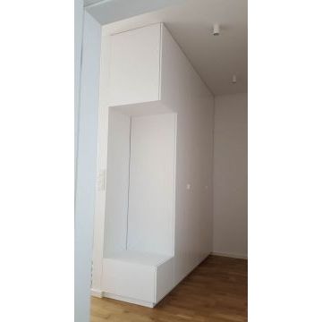 Шкаф белый для прихожей 2142 (ЛДСП, без ручек) Шкаф белый для прихожей 2142 (ЛДСП, без ручек)