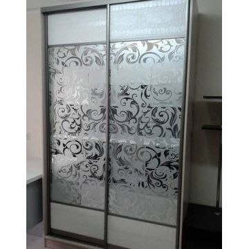 Шкаф-купе с пескоструем 240 (ЛДСП, белый) Шкаф-купе с пескоструем 240 (ЛДСП, белый)