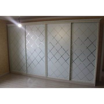 Шкаф-купе с пескоструйным узором 236 (Бежевый, ЛДСП) Шкаф-купе с пескоструйным узором 236 (Бежевый, ЛДСП)