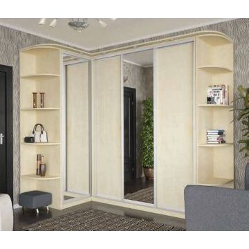 Шкаф-купе угловой светлый 65 (Бежевый, ЛДСП) Шкаф-купе угловой светлый 65 (Бежевый, ЛДСП)