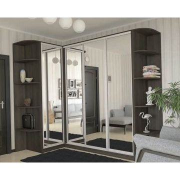 Шкаф-купе угловой 76 (ЛДСП, зеркало) Шкаф-купе угловой 76 (ЛДСП, зеркало)