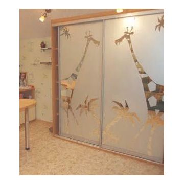 Шкаф-купе в детскую 210 (С жирафами, бежевый) Шкаф-купе в детскую 210 (С жирафами, бежевый)