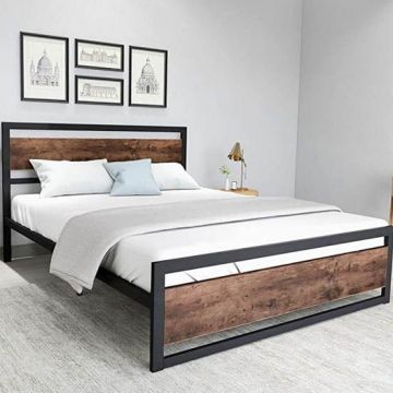 Кровать для спальной комнаты МС2 (Стиль лофт, ЛДСП) Кровать для спальной комнаты МС2 (Стиль лофт, ЛДСП)