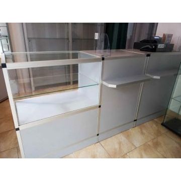 Торговая витрина ТМ35 (Серый цвет, МДФ) Торговая витрина ТМ35 (Серый цвет, МДФ)