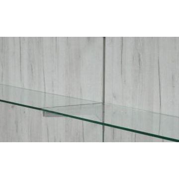 Витрина со стеклянными полками для магазина ТМ39 (ЛДСП, белый)