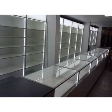 Витрина с подсветкой ТМ037 (МДФ, белый) Витрина с подсветкой ТМ037 (МДФ, белый)