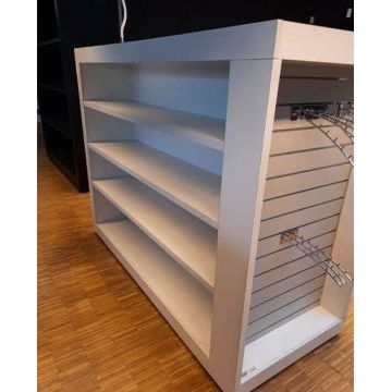 Торговый стеллаж TS2067 (Белый, МДФ)