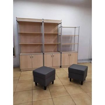 Торговая витрина для магазина TM02 (Бежевый цвет, ЛДСП)