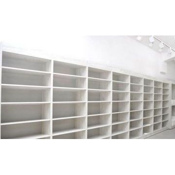 Торговый стеллаж TS2019 (Светло-серый, ЛДСП)