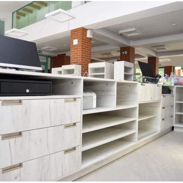 Торговая витрина ТМ26 (ЛДСП, светло-серый)