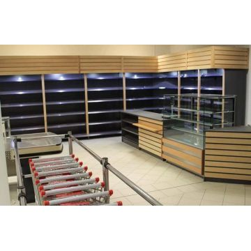 Торговая витрина для магазина ТМ30 (ЛДСП, коричневый) Торговая витрина для магазина ТМ30 (ЛДСП, коричневый)