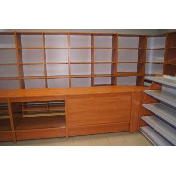 Торговый стеллаж TS2035 (ЛДСП, коричневый)