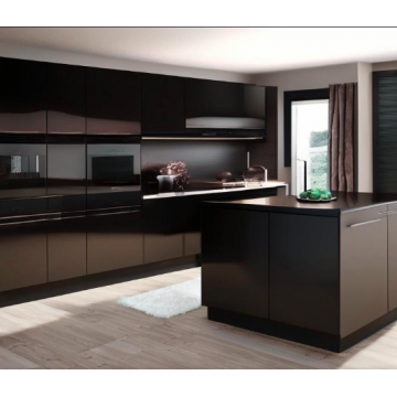 Большая кухня матовая К0780 (Коричневая черная) Большая кухня матовая К0780 (Коричневая черная)