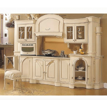 Большая кухня прямая К773 (Стиль прованс, кремовый цвет) Большая кухня прямая К773 (Стиль прованс, кремовый цвет)