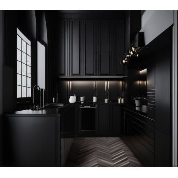 Черная кухня линейная К0709 (Современный стиль) Черная кухня линейная К0709 (Современный стиль)