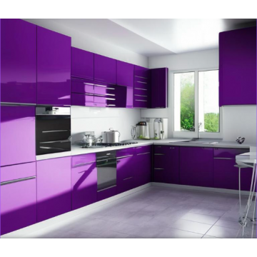Фиолетовая кухня линейная К491 (Со встроенной техникой) Фиолетовая кухня линейная К491 (Со встроенной техникой)