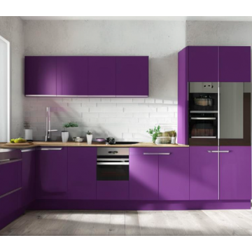 Фиолетовая кухня матовая К493 (МДФ, линейная) Фиолетовая кухня матовая К493 (МДФ, линейная)