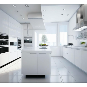Кухня в стиле хай-тек К239 (Белая, маленькая) Кухня в стиле хай-тек К239 (Белая, маленькая)
