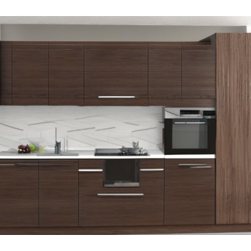 Кухня из ЛДСП К270 (Коричневый цвет, линейная) Кухня из ЛДСП К270 (Коричневый цвет, линейная)