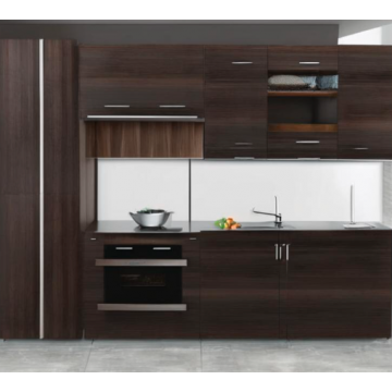Кухня из ЛДСП К262 (Темно-коричневый цвет, линейная) Кухня из ЛДСП К262 (Темно-коричневый цвет, линейная)