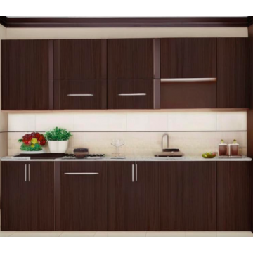 Кухня из ЛДСП К271 (Линейная, темно-коричневый цвет) Кухня из ЛДСП К271 (Линейная, темно-коричневый цвет)
