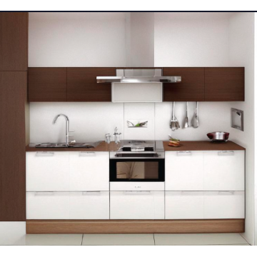 Кухня Cleaf К296 (Прямая, бело-коричневый глянец) Кухня Cleaf К296 (Прямая, бело-коричневый глянец)