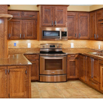 Кухня из массива дуба п-образная К838 (Коричневая) Кухня из массива дуба п-образная К838 (Коричневая)