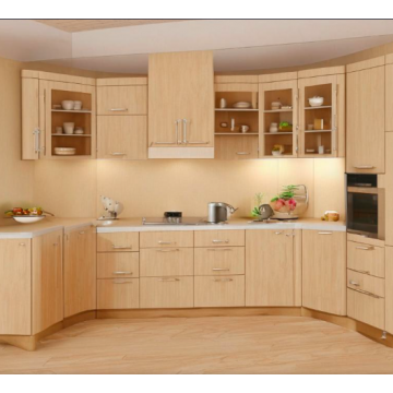 Кухня из массива ольхи К0584 (П-образная, кремовая) Кухня из массива ольхи К0584 (П-образная, кремовая)