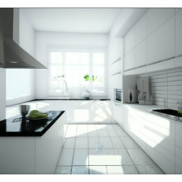 Кухня из плёночного МДФ К0698 (Белый цвет, угловая)