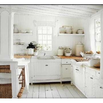 Кухня в стиле кантри К723 (Белый цвет, маленькая)