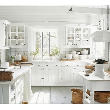 Кухня в стиле кантри К769 (Белый цвет, небольшая) Кухня в стиле кантри К769 (Белый цвет, небольшая)