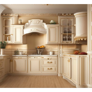 Классическая кухня с патиной К794 (Кремовый цвет) Классическая кухня с патиной К794 (Кремовый цвет)
