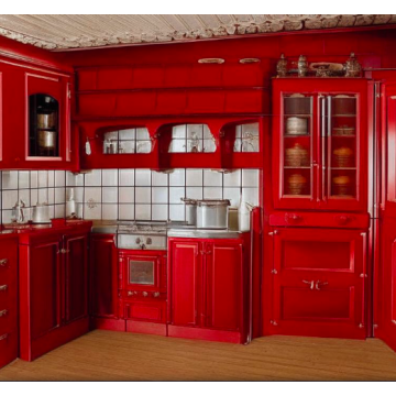 Кухня красная Асвеста К615 (Классический стиль)