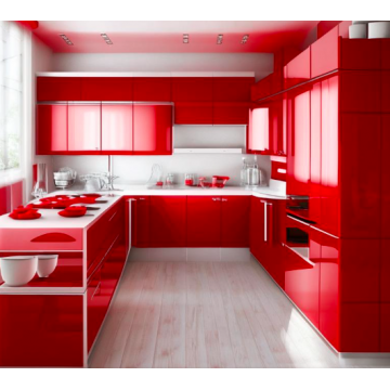 Кухня красная глянцевая К618 (Пластик) Кухня красная глянцевая К618 (Пластик)