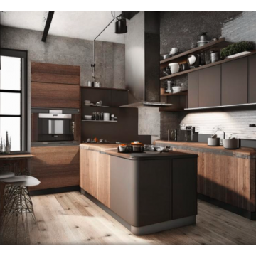 Кухня в стиле лофт К36 (Коричневая, серая) Кухня в стиле лофт К36 (Коричневая, серая)