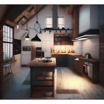 Кухня в стиле лофт К33 (Встроенная подсветка) Кухня в стиле лофт К33 (Встроенная подсветка)