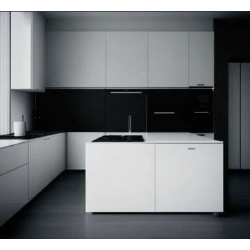 Кухня в стиле минимализм К705 (Черно-белый цвет) Кухня в стиле минимализм К705 (Черно-белый цвет)