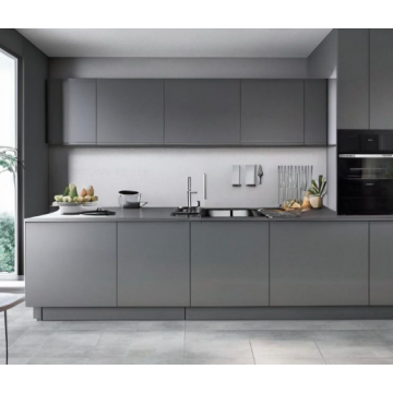 Кухня в стиле модерн линейная К8033 (Серый цвет) Кухня в стиле модерн линейная К8033 (Серый цвет)