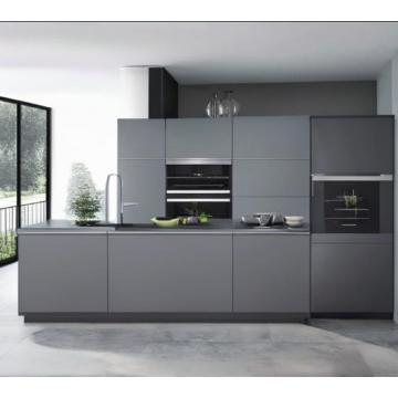 Кухня в стиле модерн линейная К69 (Серый цвет) Кухня в стиле модерн линейная К69 (Серый цвет)