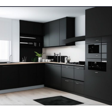 Кухня небольшая К109 (Черный матовый цвет) Кухня небольшая К109 (Черный матовый цвет)