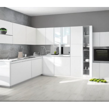 Кухня небольшая без ручек К113 (Белый цвет) Кухня небольшая без ручек К113 (Белый цвет)