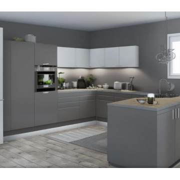 Кухня большая П-образная К566 (Серый цвет)