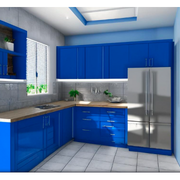 Кухня большая угловая К561 (Синий цвет)