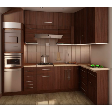 Кухня большая коричневая К530 (Шпон)