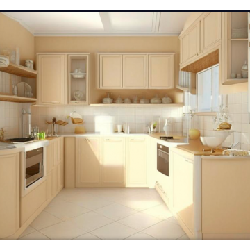 Кухня П-образная К904 (Белая, бежевая) Кухня П-образная К904 (Белая, бежевая)