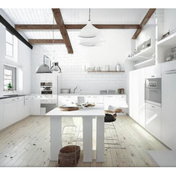 Кухня П-образная белого цвета К901 (Без ручек) Кухня П-образная белого цвета К901 (Без ручек)