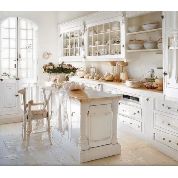 Кухня в стиле прованс прямая К404 (Белый цвет) Кухня в стиле прованс прямая К404 (Белый цвет)